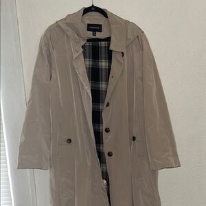 London Fog Tan Hooded Trench Coat